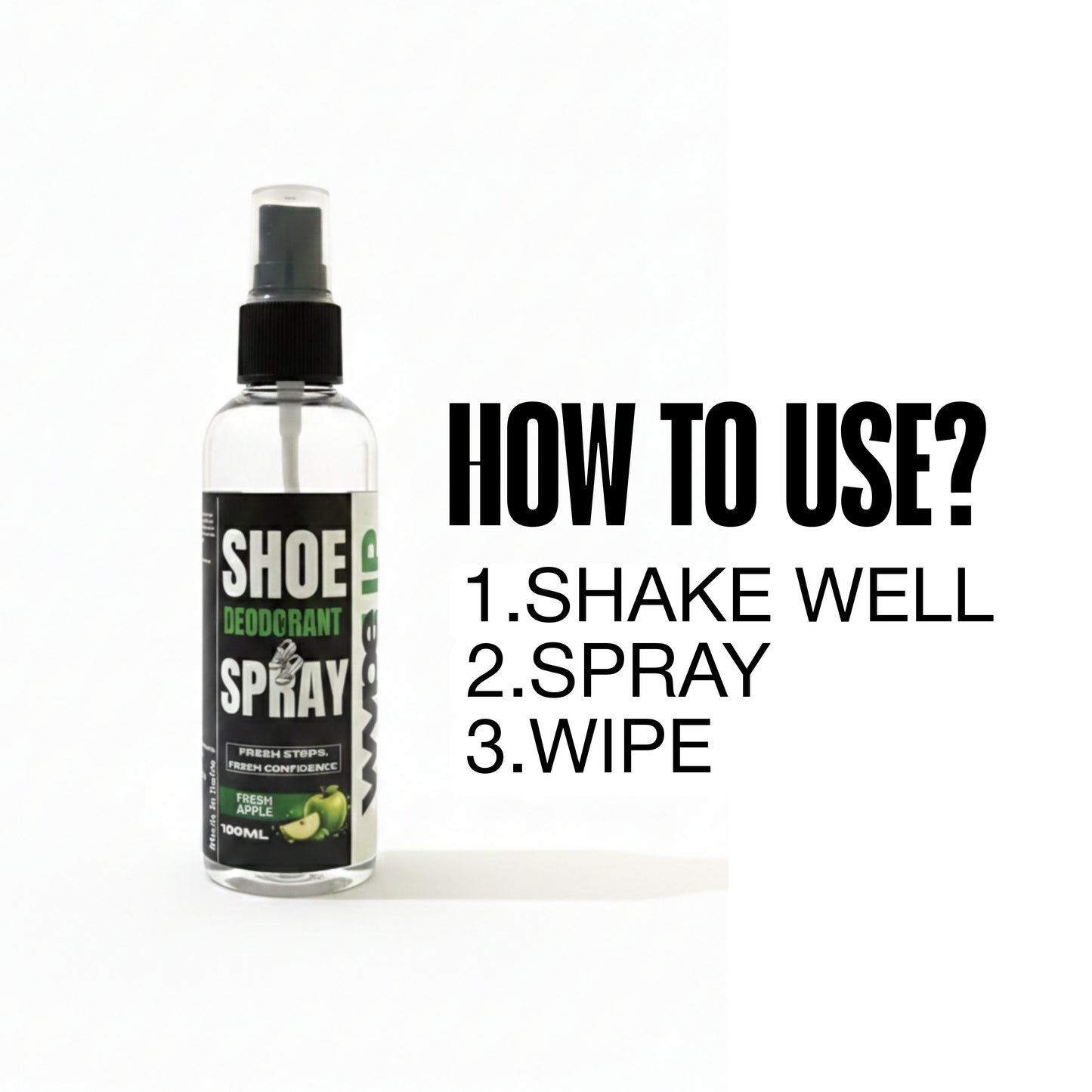 WypeUp Shoe Cleaning Foam + Deodorant Spray Combo | Deep Clean & Fresh Smell | 150ml + 100ml